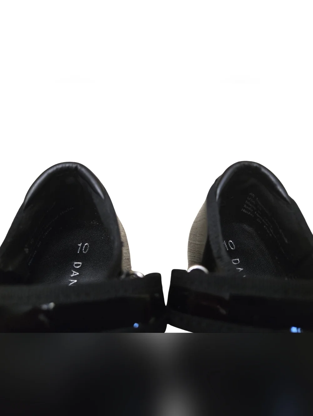 Danskin Girls Black Patent Mary Jane Tap/Dance With Loop & Hook Closure Size 10